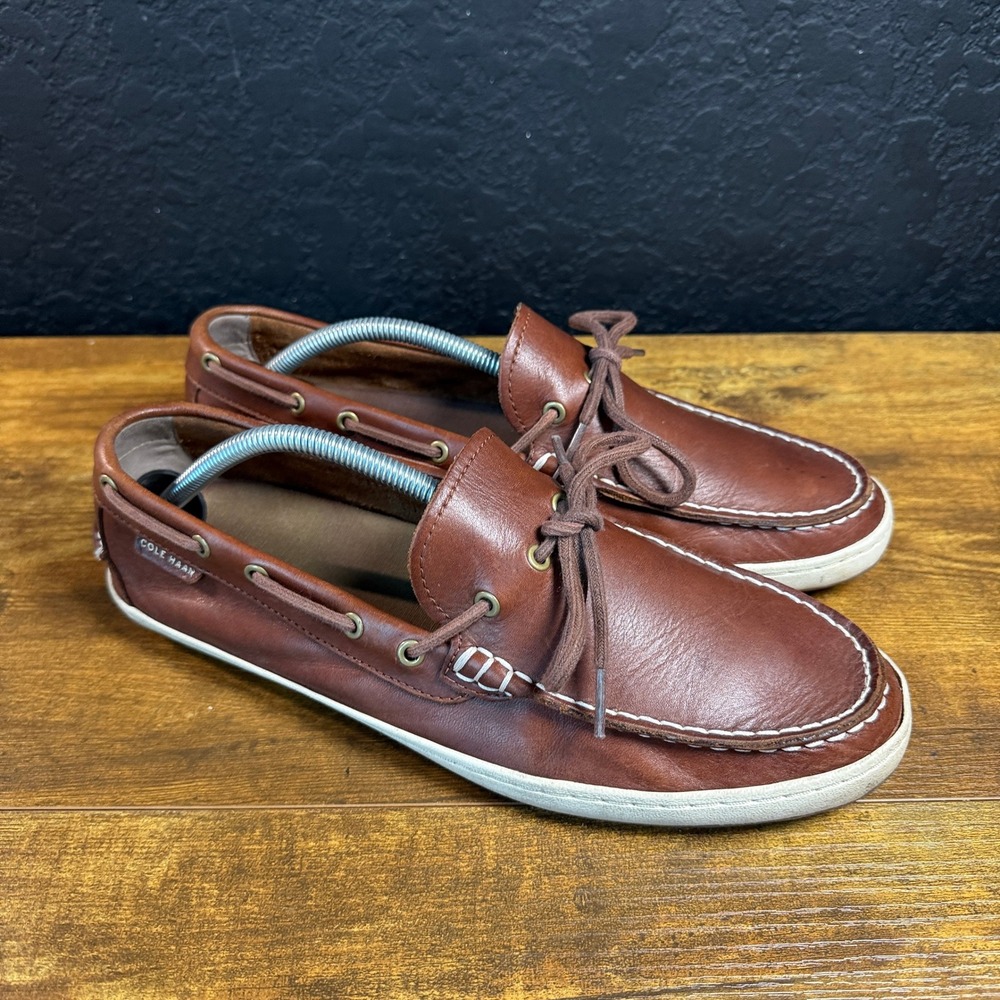 Cole Haan Grant Canoe Penny C22114 Brown Leather Boat Shoes Mens 10.5M
